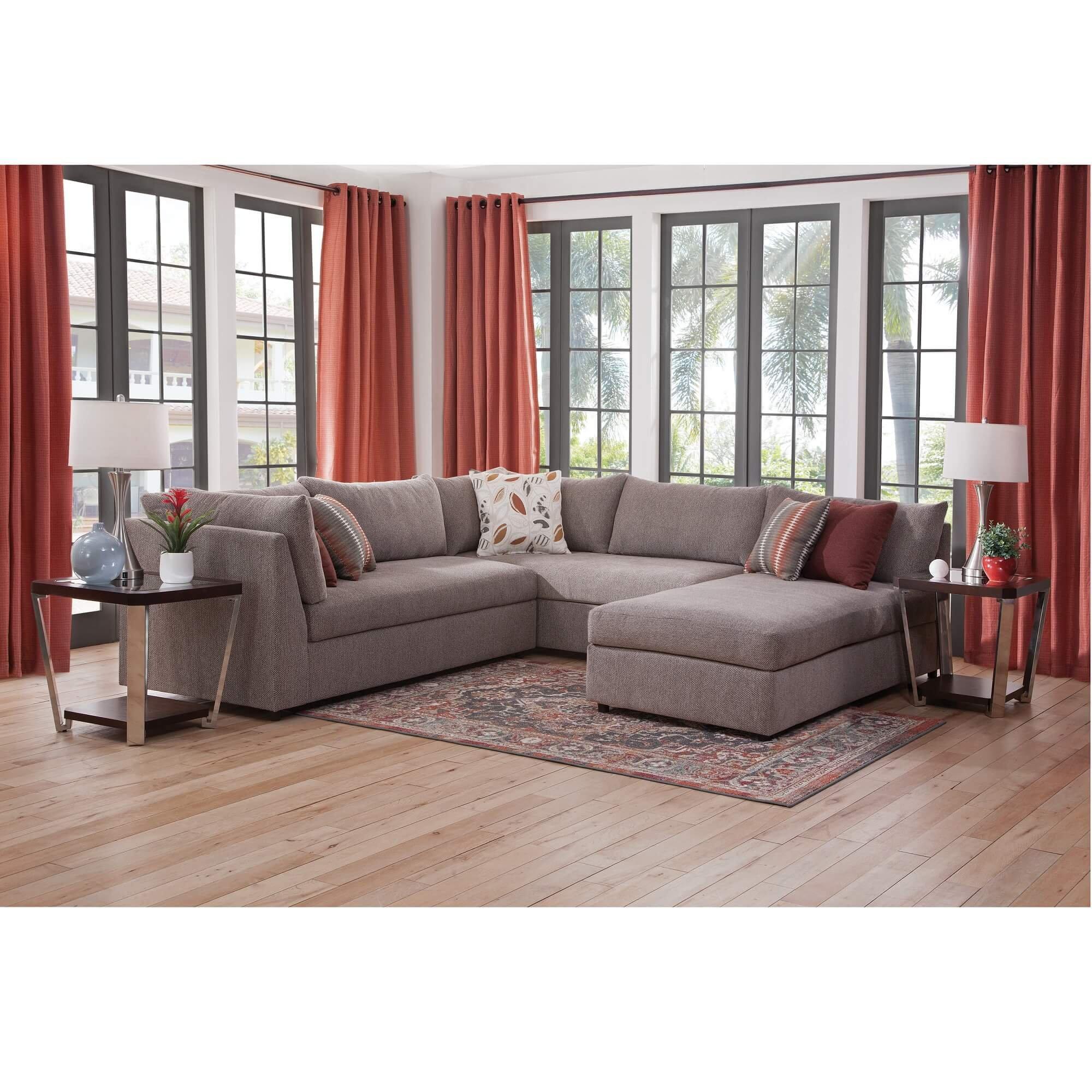 Rent to Own Woodhaven 7Piece Puzzle Chaise Sectional Sofa Living Room